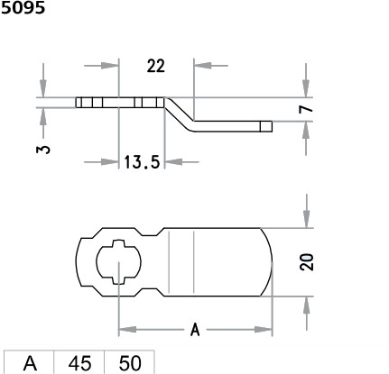 Schließhebel 5095