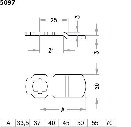 Schließhebel 5097