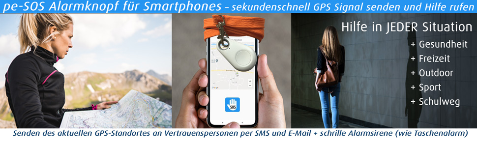 SOS notfallknopf alarm smartphone gps