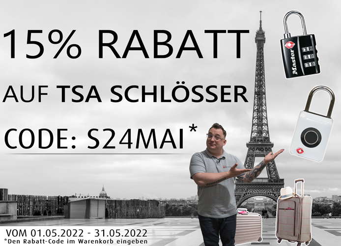 Rabattaktion Mai TSA 15 Prozent