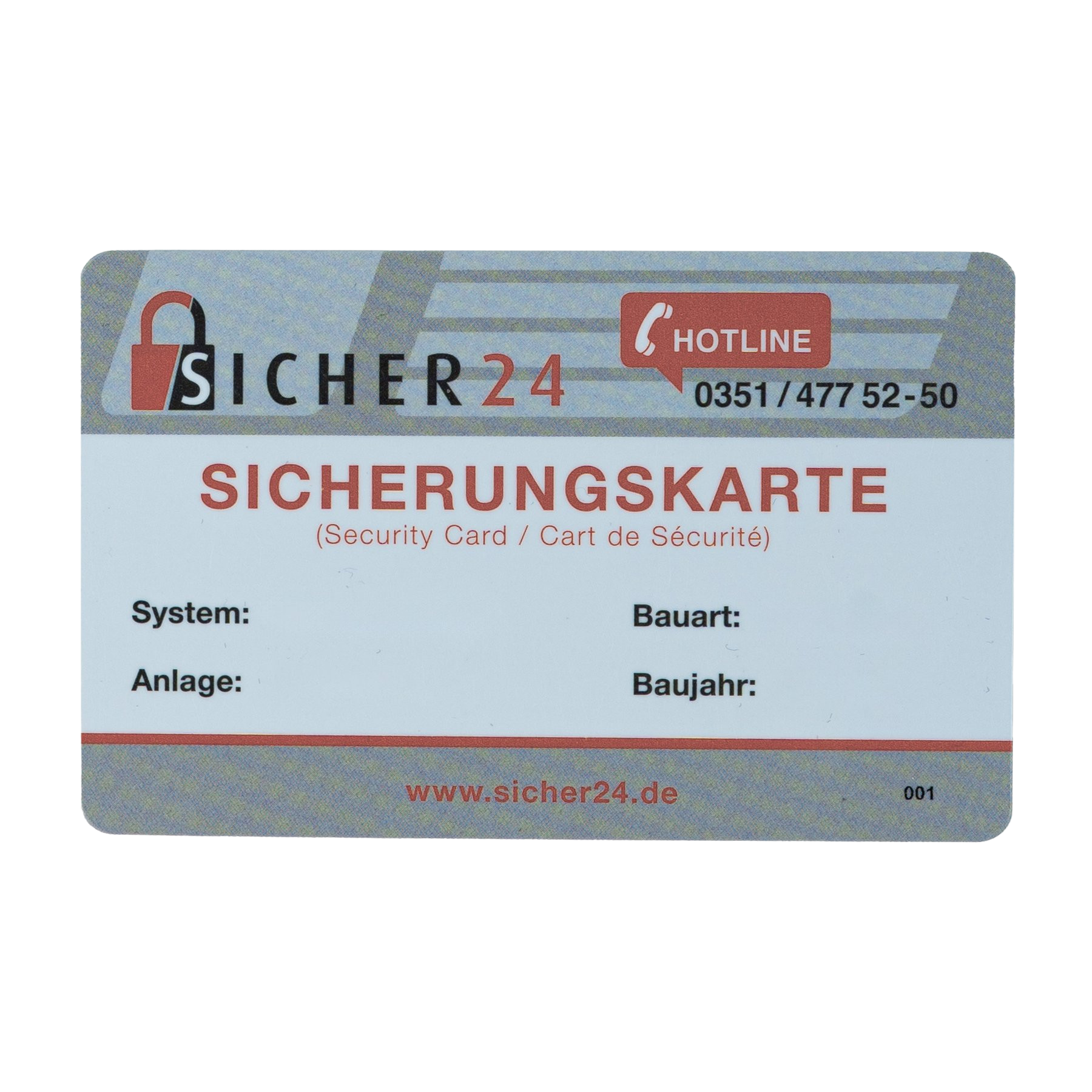 Ersatz-Sicherungskarten