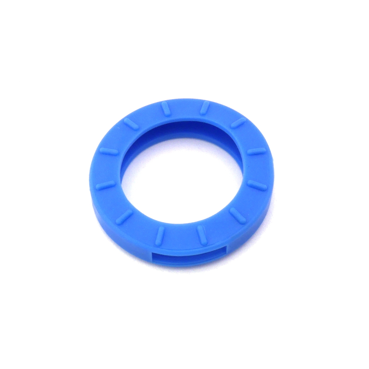► Schlüsselkennring rund, groß-hellblau rund - groß - offen