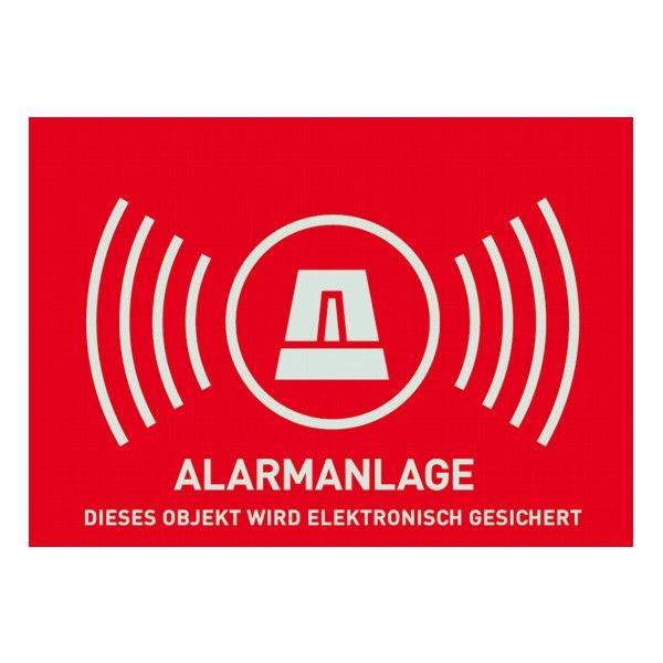 ► Warnaufkleber Alarmanlage ohne ABUS-Logo, 74x52,5mm, deutsch