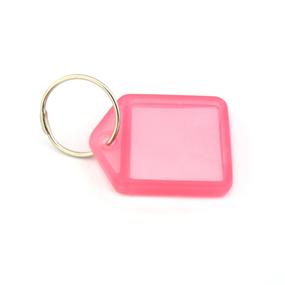 ► Reiher Schlüsselanhänger m. Schlüsselring, klein-rot aus Kunststoff