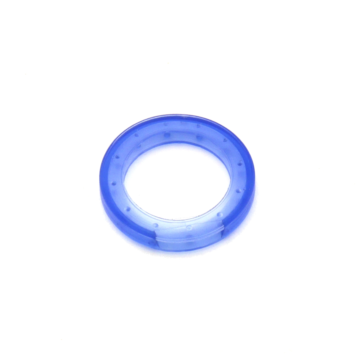 ► Schlüsselkennring rund, klein-neonblau offen