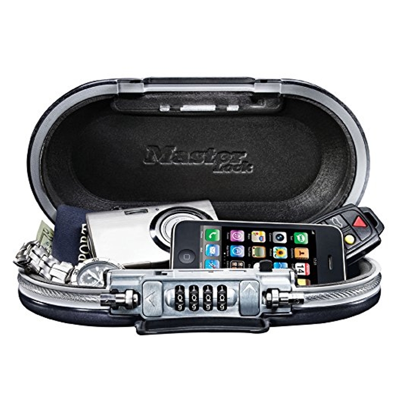 ► Master Lock tragbarer Mini Safe SafeSpace 5900 - schwarz für Schlüssel, Geld, Schmuck usw