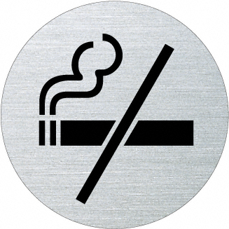 Ofform Edelstahlschild - Rauchen verboten