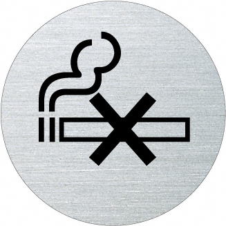Ofform Edelstahlschild - Rauchen verboten