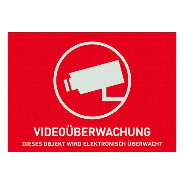 ► Warnaufkleber Videoüberwachung ohne ABUS-Logo, 74x52,5mm, deutsch