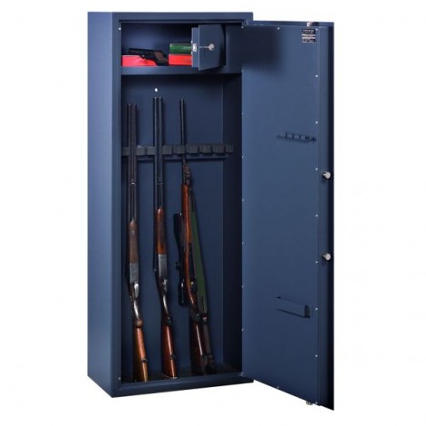 FORMAT Waffenschrank WF 1500-10 im geöffnetem Zustand in RAL 7024 (Graphitgrau)