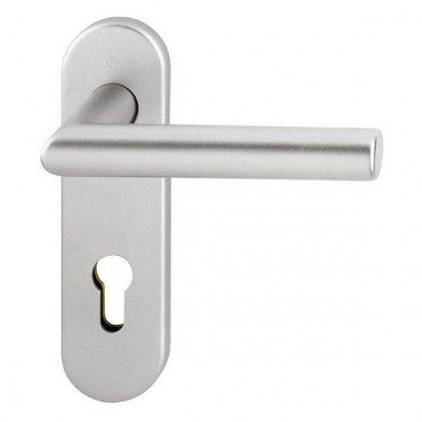 HOPPE Amsterdam Kurzschild-Garnitur 1400/353KH - F1 Aluminium Natur - PZ