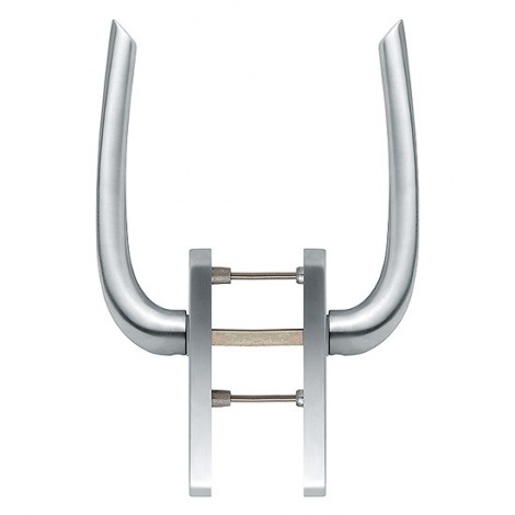 HOPPE Monte Carlo Hebe-Schiebetür-Garnitur - F46-R Chromfarben satiniert/poliert-Resista