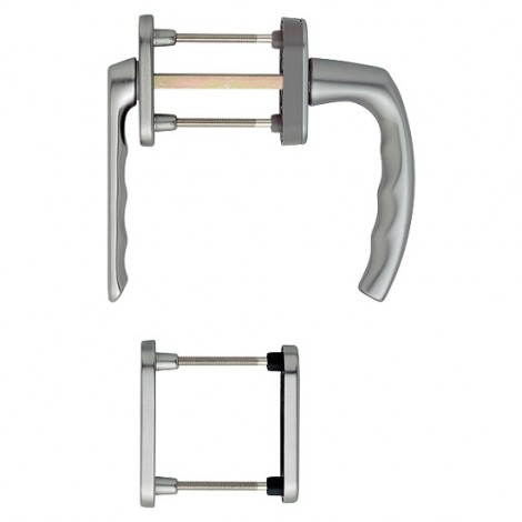 HOPPE Atlanta Fenstergriff-Rosettengarnitur - F9 Aluminium Stahl