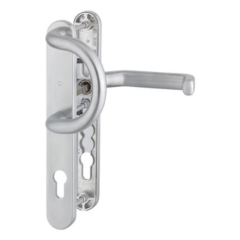 HOPPE Liverpool Profiltür-Langschildbeschlag - gekröpfte Stoßgriff 