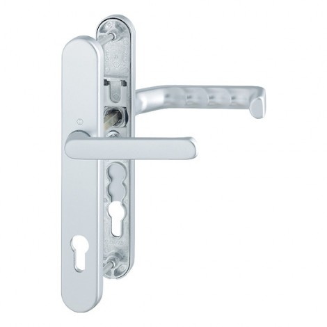 HOPPE Liverpool Profiltür-Langschildbeschlag - Türgriff mit kurzem Griffhals - F1-2 Aluminium Natur matt