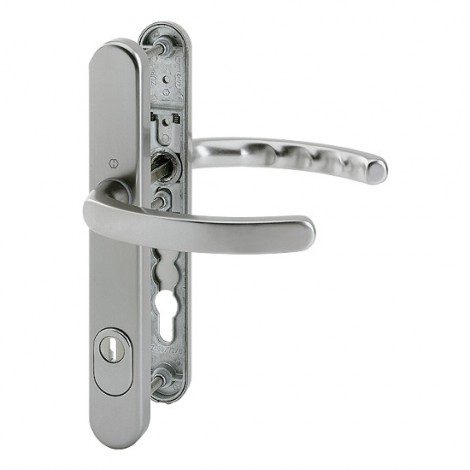 HOPPE Luxembourg Profiltür-Schutzbeschlag mit Zylinder-Abdeckung - Türgriff - F9 Aluminium Stahl