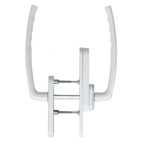 HOPPE Atlanta Funk-Hebe-Schiebetürgarnitur - Auf beiden Seiten mit Griff - F9016 verkehrsweiß bechichtet