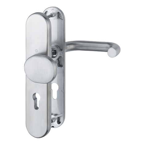 HOPPE Edelstahl Langschild Türgriff Garnitur