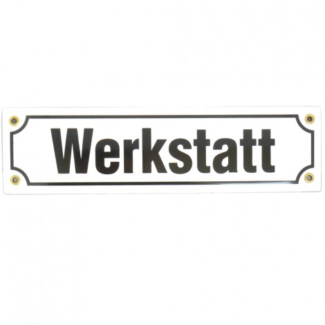 Münder-Email Schild - Werkstatt
