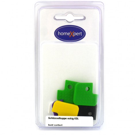 Schlüsselkennkappe eckig geschlossen 6er Set