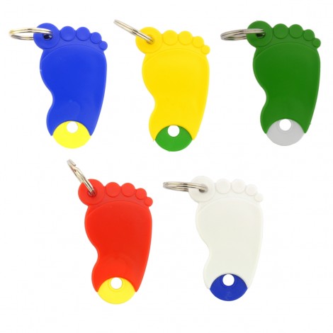 Schlüsselanhänger Fuß mit Schlüsselring