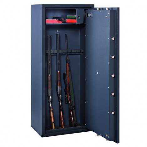 FORMAT Waffenschrank Cervo II im geöffnetem Zustand in RAL 7024 (Graphitgrau)