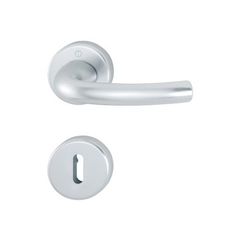 HOPPE Tôkyô Rosetten-Garnitur - F1 Aluminium Natur - Ovalbart