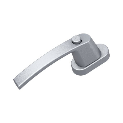 BASI FG 515 Fenstergriff mit Druckknopf - Alu Silber