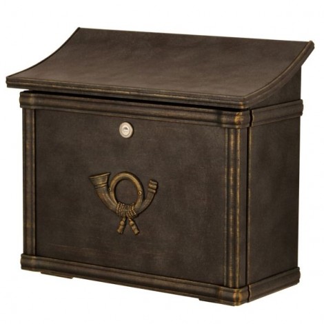 HEIBI Briefkasten Merito in Braun / Gold patiniert