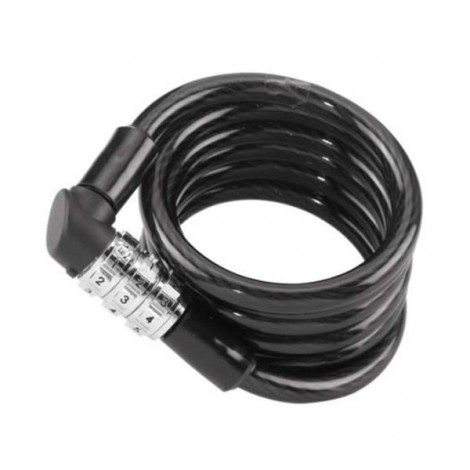 ABUS Spiralkabelschloss mit Zahelnschloss 1150/120 in schwarz