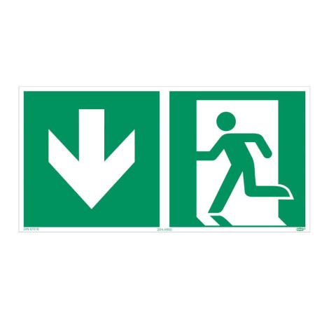 KBV Schild Rettungsweg durch Notausgang