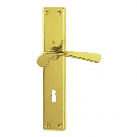 HOPPE Bern Langschild-Garnitur M158/311 - F71 Messing poliert - BB