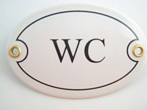 Münder-Email Türschild - WC