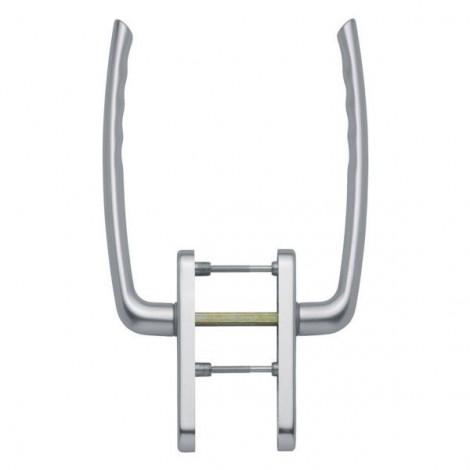 HOPPE Tôkyô Hebe-Schiebetür-Garnitur - Auf beiden Seiten mit Griff - F1 Aluminium Natur