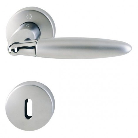 HOPPE Athinai Rosetten-Garnitur - Verchromt/Matt verchromt mit Resista - BB