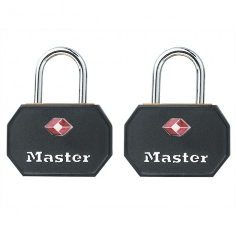 Master Lock 2er Set TSA Vorhangschloss 4681EURTBLK