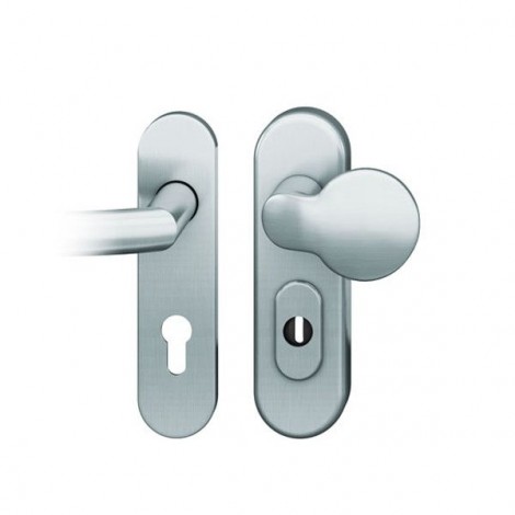 FSB Schutzbeschlag 7374 mit innenseitigem Schildbeschlag und Kernziehschutz (Edelstahl)