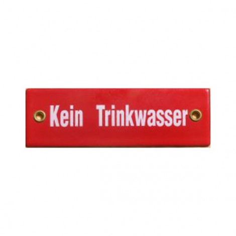 Münder-Email Schild - "Kein Trinkwasser"