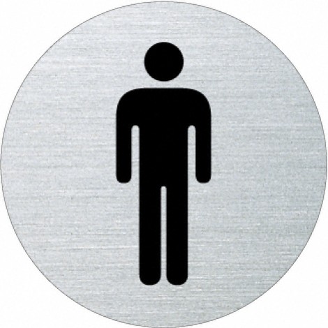 Ofform Edelstahlschild - Mann