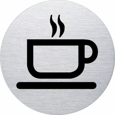 Ofform Edelstahlschild - Tasse Kaffee