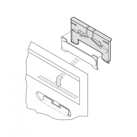 RENZ RSA Namensschildhalterung für Prägefrontplatte 
