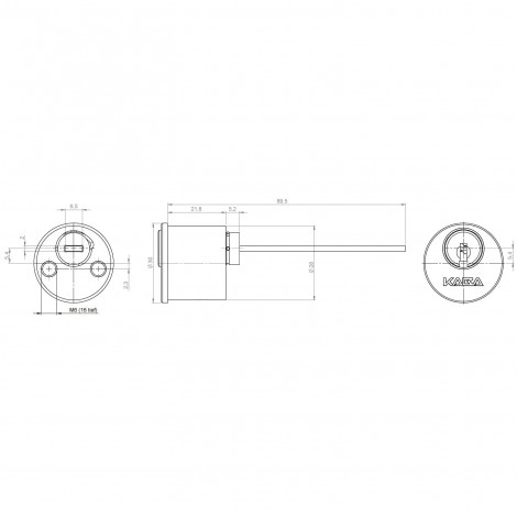 quattro pluS Außenzylinder Typ ABUS Maßzeichnung