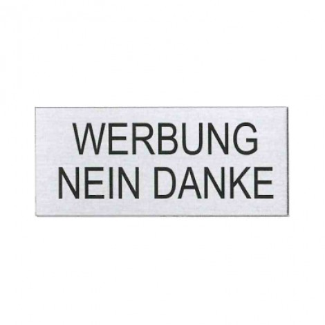 Ofform Briefkastenschild "Werbung nein Danke"