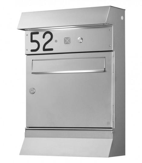 HEIBI Edelstahl-Briefkasten Malypso Fix mit Zeitungskasten
