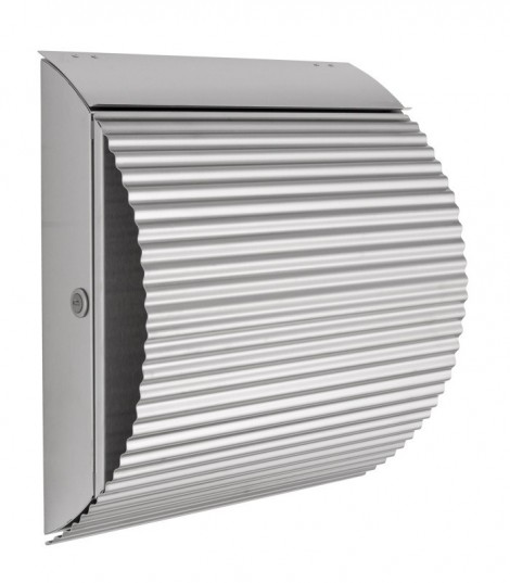 HEIBI Edelstahl-Briefkasten Onda - mit Wellendesign