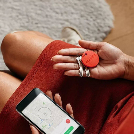 Chipolo Bluetooth Schlüsselfinder rot Anwendungsbeispiel