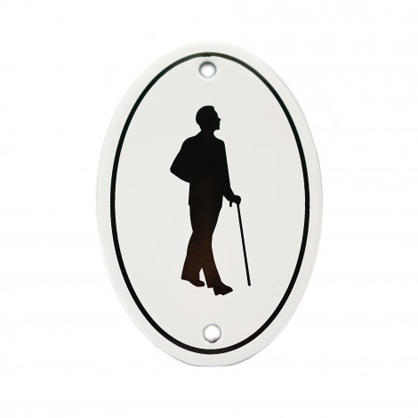 Münder-Email Türschild - Herren