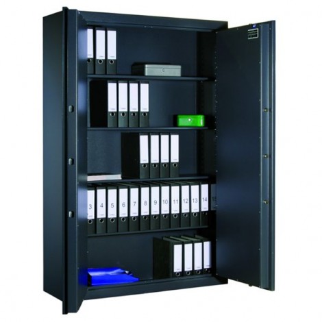 FORMAT Geschäftstresor GTA 70 im geöffnetem Zustand in RAL 7024 (Graphitgrau)