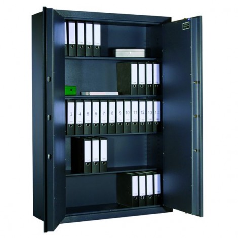 FORMAT Geschäftstresor GTB 90 im geöffnetem Zustand in RAL 7024 (Graphitgrau)