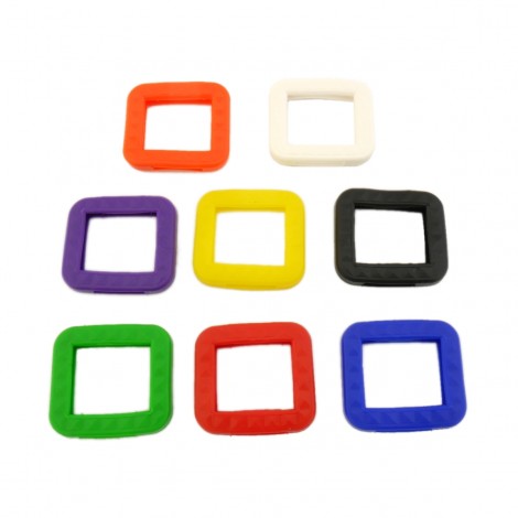 Schlüsselkennring eckig offen